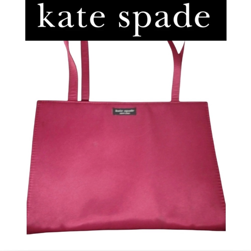 KATE SPADE Red Nylon Tote w/Branded Dust Bag, EUC